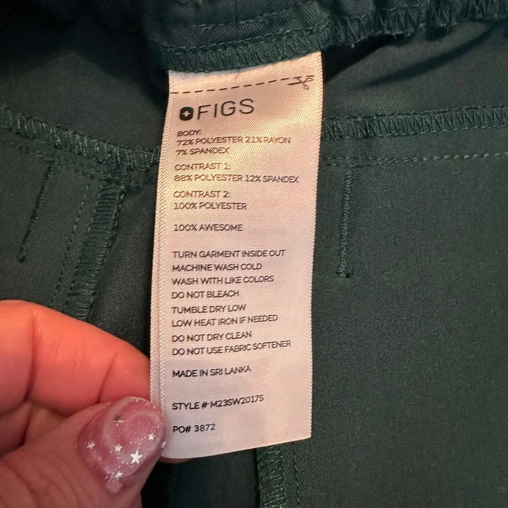 FIGS Zamora Jogger Scrub Pants Mens Medium Short Green M23SW2017S Technical